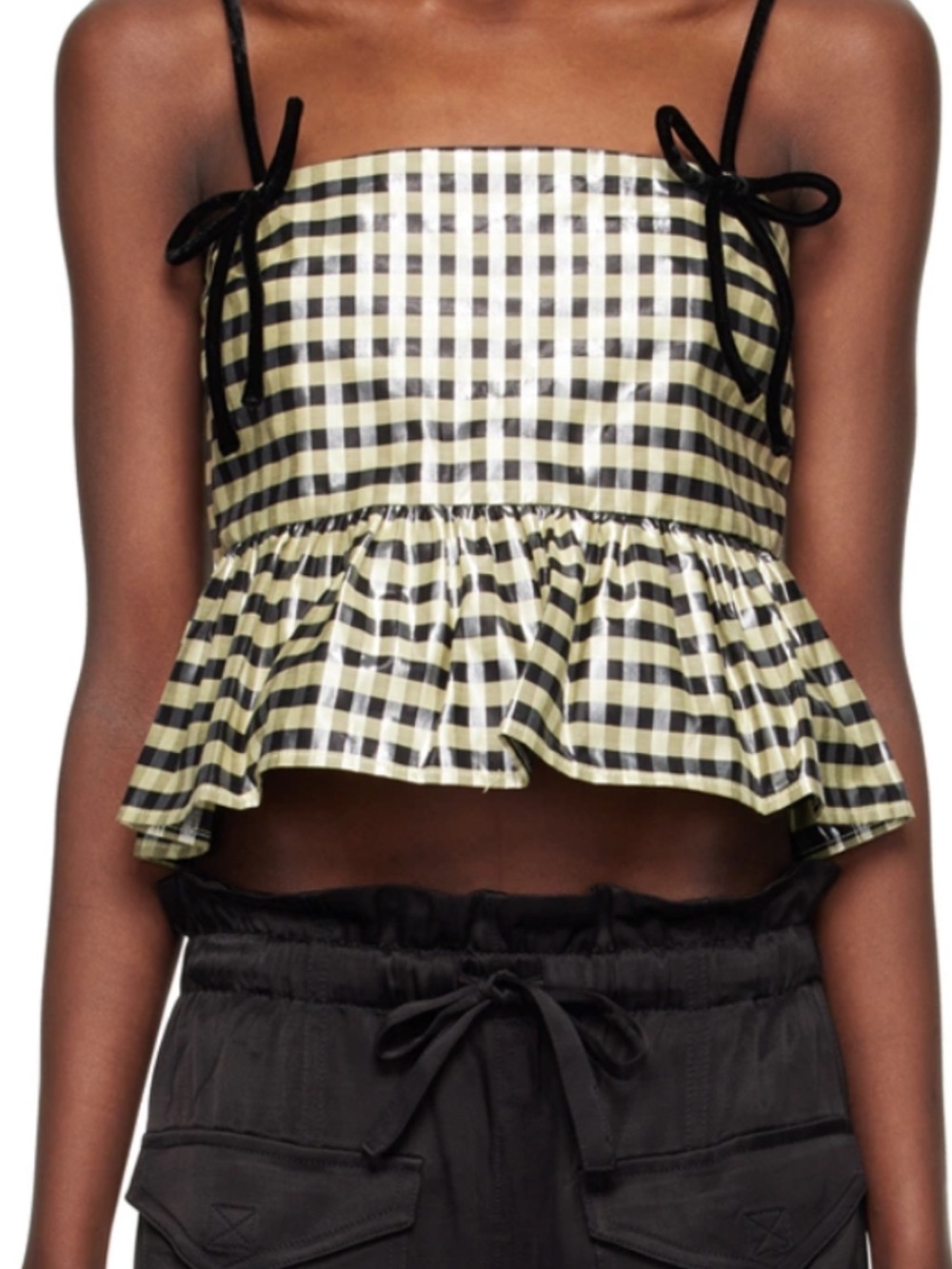 Ganni Cropped Peplum Top